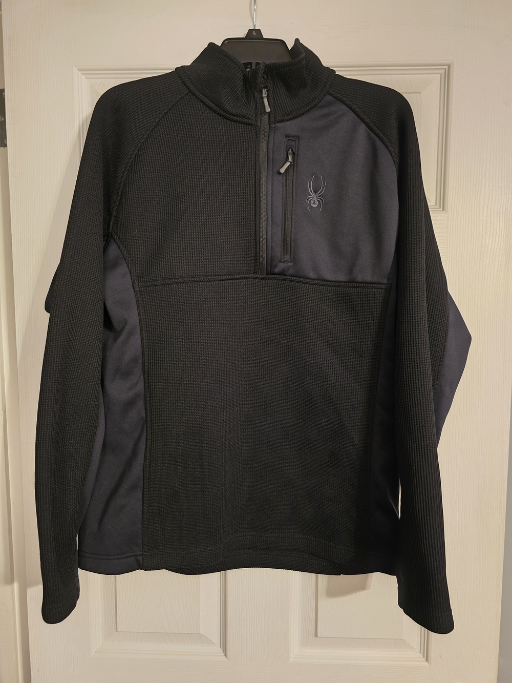 Spyder Men's Black Quarter-Zip Pullover Jacket